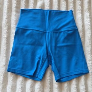 Blue Women's High-Waisted Shorts